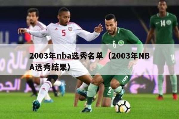 2003年nba选秀名单（2003年NBA选秀结果）